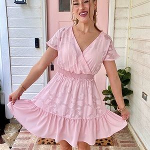 Boutique lace dress pink